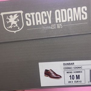 Stacy Adams Mens Dunbar Cognac Dress Shoes Size 10